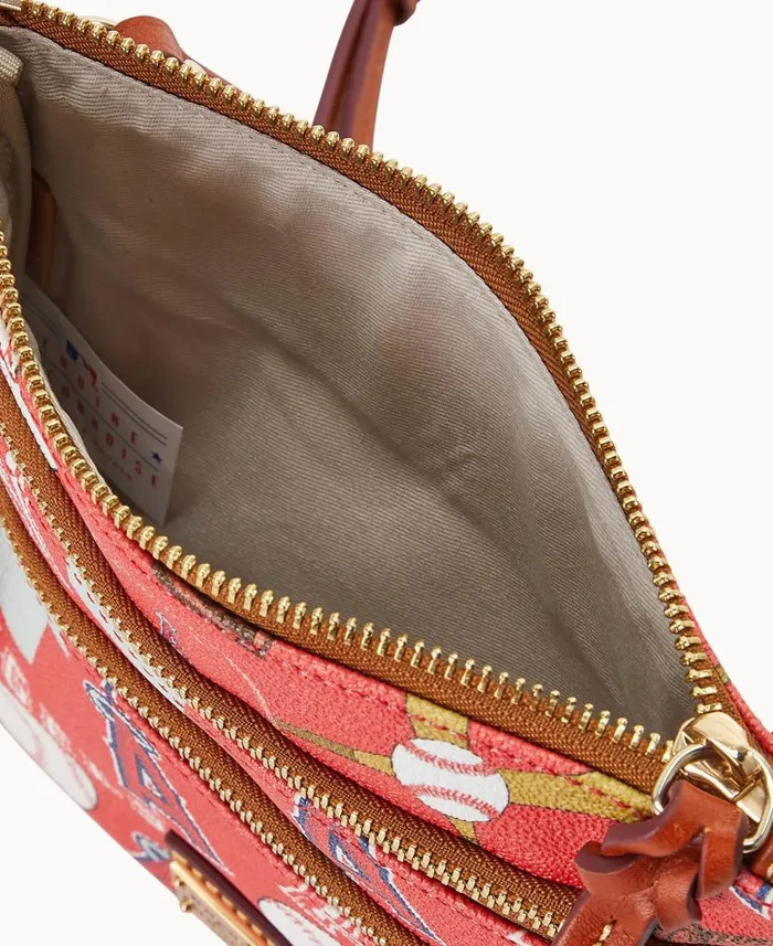 Dooney and Bourke MLB Angels N S Triple Zip Crossbody Angels WomenMen Crossbodies Dooney and Bourke MLB Angels N S Triple Zip Crossbody Angels WomenMen Crossbodies