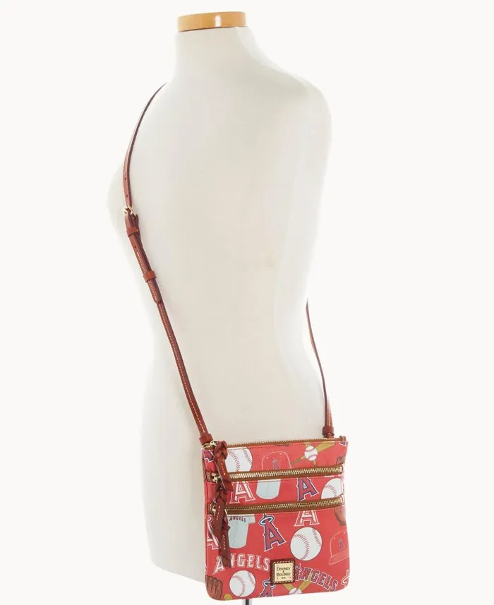 Dooney and Bourke MLB Angels N S Triple Zip Crossbody Angels WomenMen Crossbodies Dooney and Bourke MLB Angels N S Triple Zip Crossbody Angels WomenMen Crossbodies