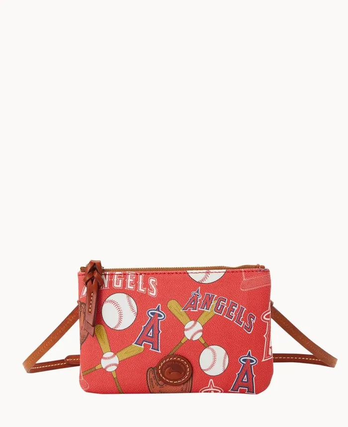 Dooney and Bourke MLB Angels Top Zip Crossbody Angels WomenMen Crossbodies