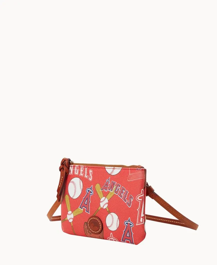 Dooney and Bourke MLB Angels Top Zip Crossbody Angels WomenMen Crossbodies