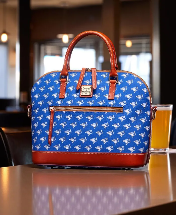 Dooney and Bourke MLB Blue Jays Domed Zip Satchel Blue Jays WomenMen Satchels Dooney and Bourke MLB Blue Jays Domed Zip Satchel Blue Jays WomenMen Satchels