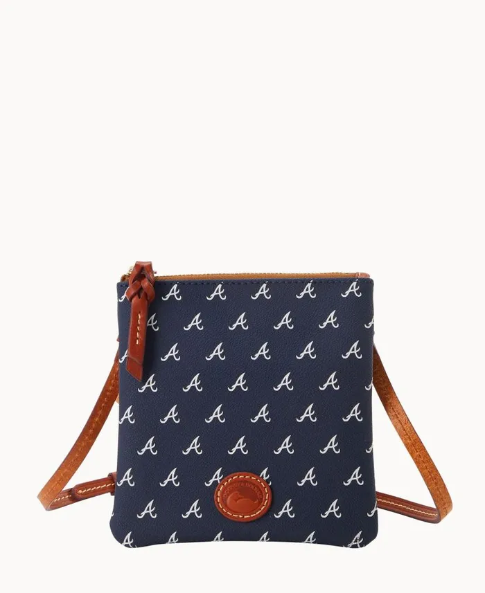 Dooney and Bourke MLB Braves Small North South Top Zip Crossbody Braves WomenMen Crossbodies Dooney and Bourke MLB Braves Small North South Top Zip Crossbody Braves WomenMen Crossbodies