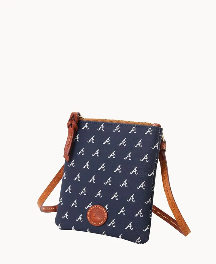 Dooney and Bourke MLB Braves Small North South Top Zip Crossbody Braves WomenMen Crossbodies Dooney and Bourke MLB Braves Small North South Top Zip Crossbody Braves WomenMen Crossbodies