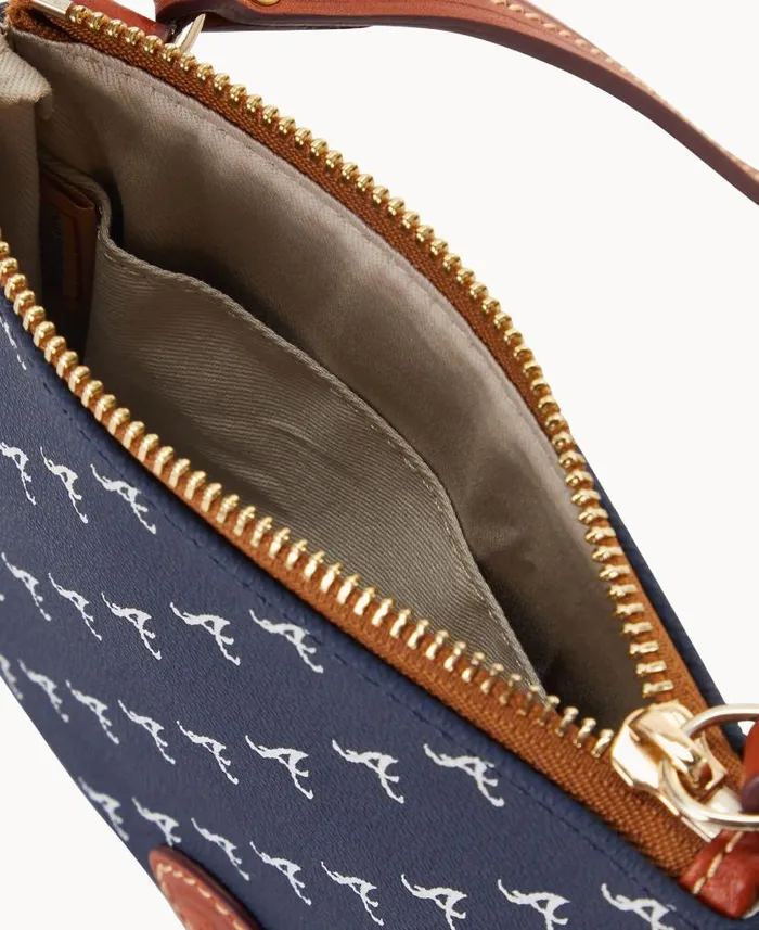 Dooney and Bourke MLB Braves Small North South Top Zip Crossbody Braves WomenMen Crossbodies Dooney and Bourke MLB Braves Small North South Top Zip Crossbody Braves WomenMen Crossbodies