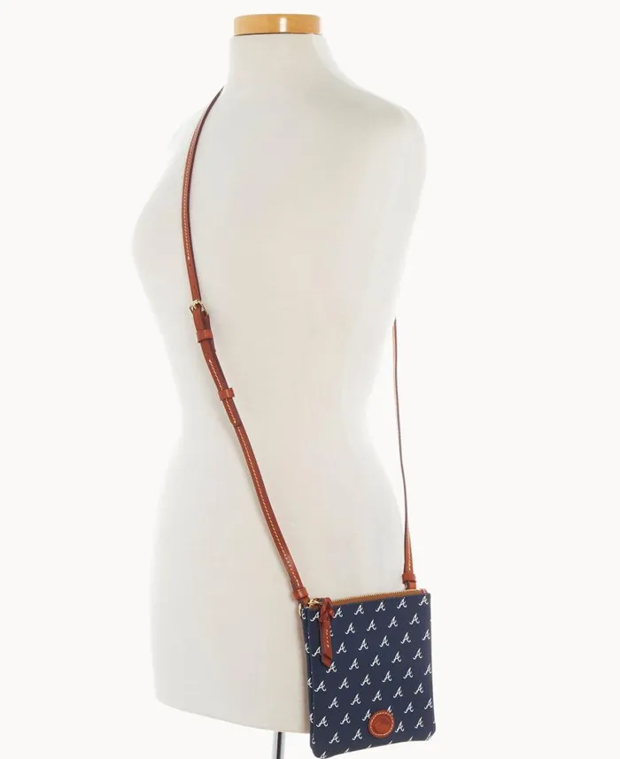 Dooney and Bourke MLB Braves Small North South Top Zip Crossbody Braves WomenMen Crossbodies Dooney and Bourke MLB Braves Small North South Top Zip Crossbody Braves WomenMen Crossbodies