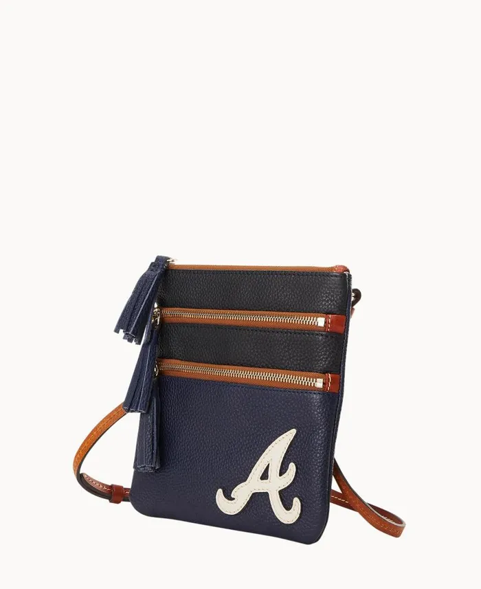 Dooney and Bourke MLB Braves Triple Zip Crossbody Braves WomenMen Crossbodies Dooney and Bourke MLB Braves Triple Zip Crossbody Braves WomenMen Crossbodies
