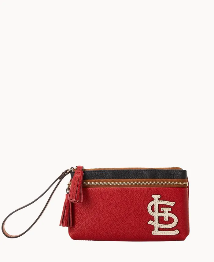 Dooney and Bourke MLB Cardinals Double Zip Wristlet Cardinals WomenMen Wallets Dooney and Bourke MLB Cardinals Double Zip Wristlet Cardinals WomenMen Wallets