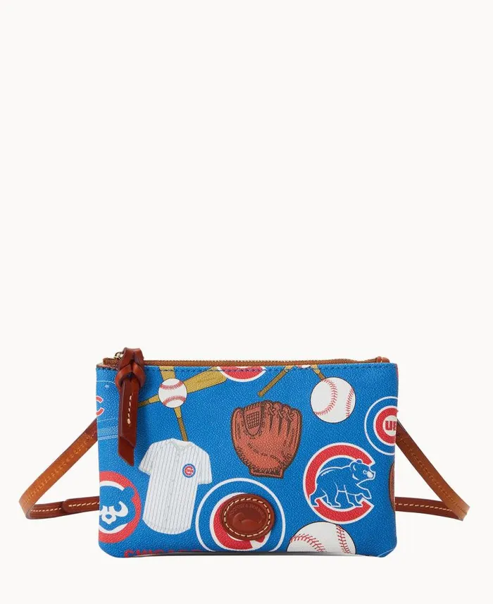 Dooney and Bourke MLB Cubs Top Zip Crossbody Cubs WomenMen Crossbodies