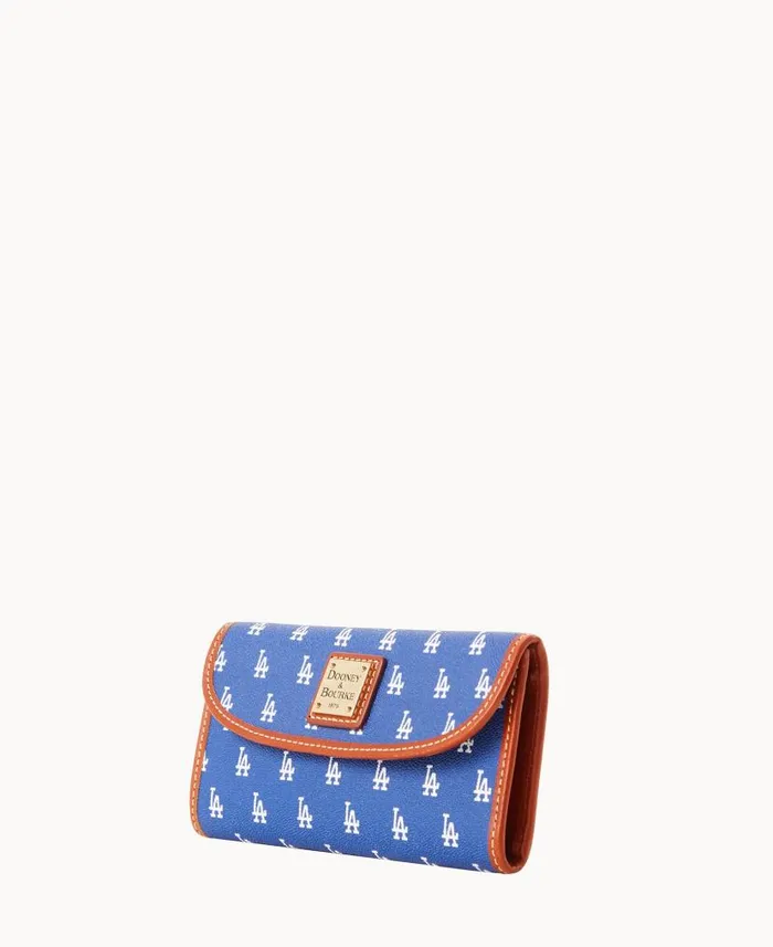 Dooney and Bourke MLB Dodgers Continental Clutch Dodgers WomenMen Wallets