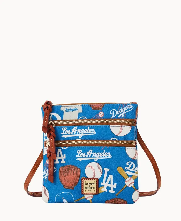 Dooney and Bourke MLB Dodgers N S Triple Zip Crossbody Dodgers WomenMen Crossbodies Dooney and Bourke MLB Dodgers N S Triple Zip Crossbody Dodgers WomenMen Crossbodies