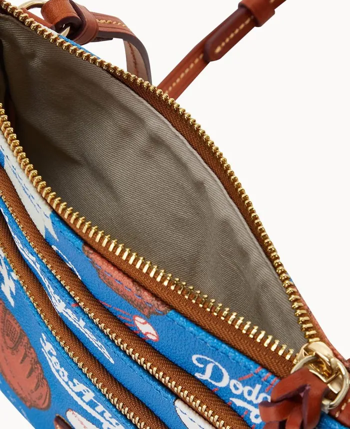 Dooney and Bourke MLB Dodgers N S Triple Zip Crossbody Dodgers WomenMen Crossbodies Dooney and Bourke MLB Dodgers N S Triple Zip Crossbody Dodgers WomenMen Crossbodies