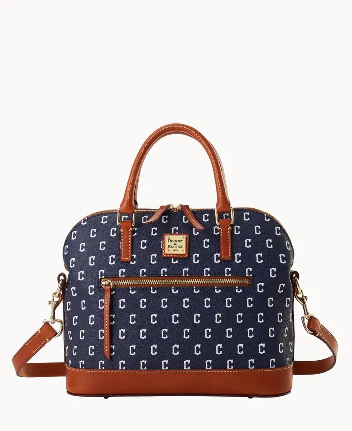 Dooney and Bourke MLB Guardians Domed Zip Satchel Guardians WomenMen Satchels Dooney and Bourke MLB Guardians Domed Zip Satchel Guardians WomenMen Satchels