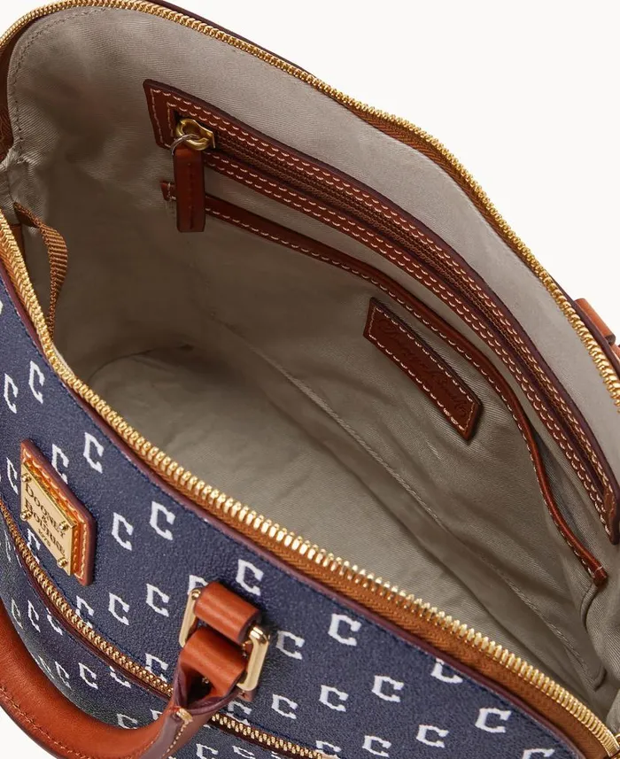 Dooney and Bourke MLB Guardians Domed Zip Satchel Guardians WomenMen Satchels Dooney and Bourke MLB Guardians Domed Zip Satchel Guardians WomenMen Satchels