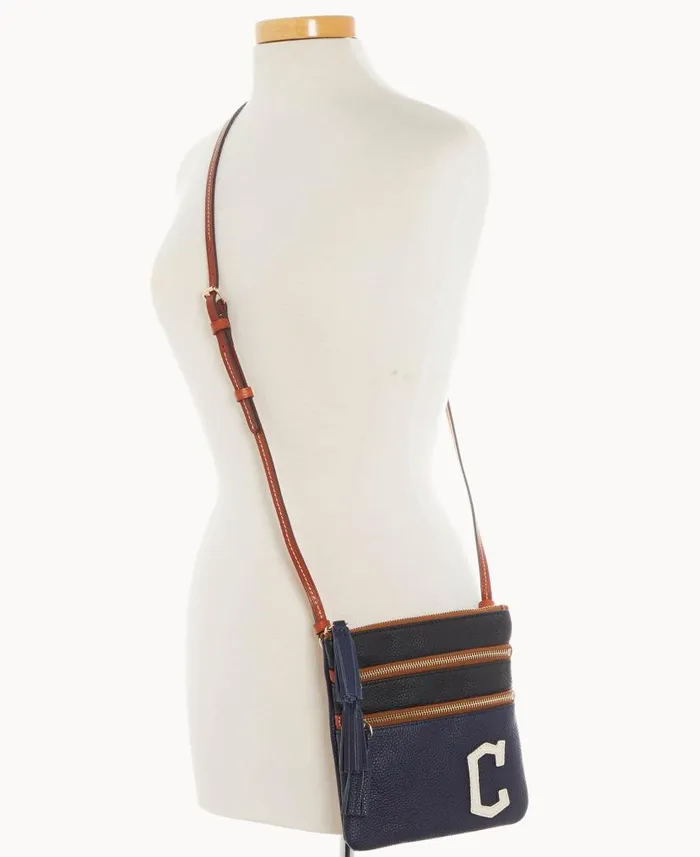 Dooney and Bourke MLB Guardians Triple Zip Crossbody Guardians WomenMen Crossbodies Dooney and Bourke MLB Guardians Triple Zip Crossbody Guardians WomenMen Crossbodies