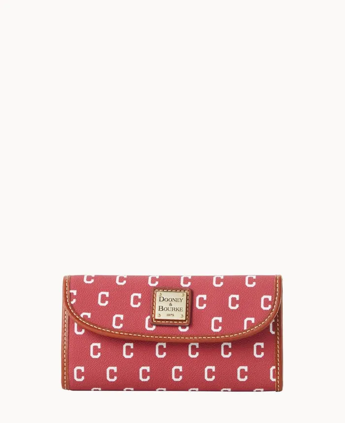 Dooney and Bourke MLB Indians Continental Clutch Indians WomenMen Wallets