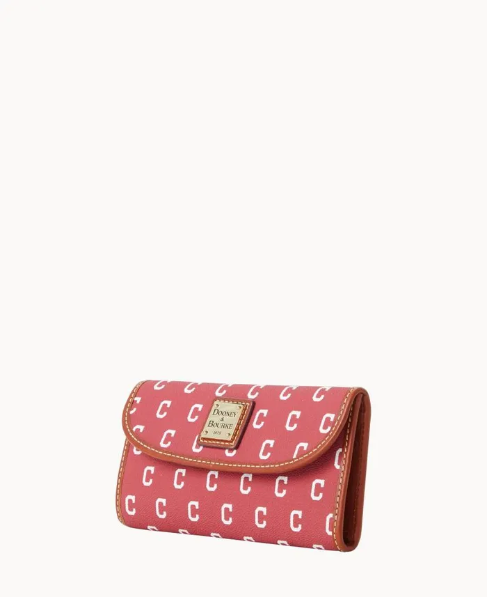 Dooney and Bourke MLB Indians Continental Clutch Indians WomenMen Wallets