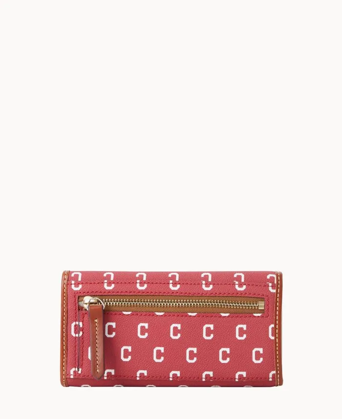 Dooney and Bourke MLB Indians Continental Clutch Indians WomenMen Wallets