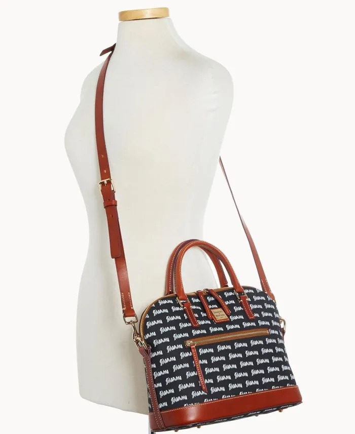 Dooney and Bourke MLB Marlins Domed Zip Satchel Marlins WomenMen Satchels