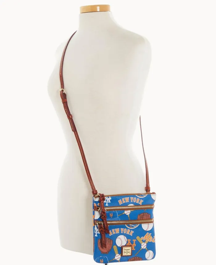 Dooney and Bourke MLB Mets N S Triple Zip Crossbody Mets WomenMen Crossbodies Dooney and Bourke MLB Mets N S Triple Zip Crossbody Mets WomenMen Crossbodies