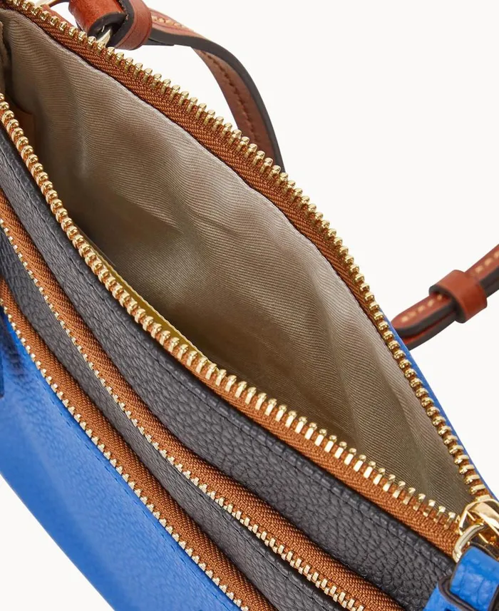 Dooney and Bourke MLB Mets Triple Zip Crossbody Mets WomenMen Crossbodies