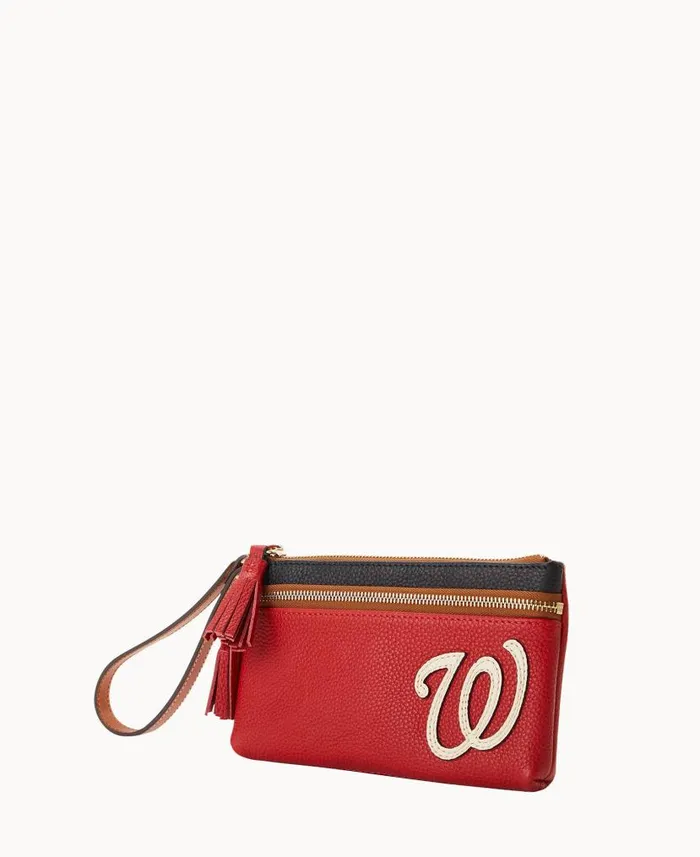 Dooney and Bourke MLB Nationals Double Zip Wristlet Nationals WomenMen Wallets Dooney and Bourke MLB Nationals Double Zip Wristlet Nationals WomenMen Wallets