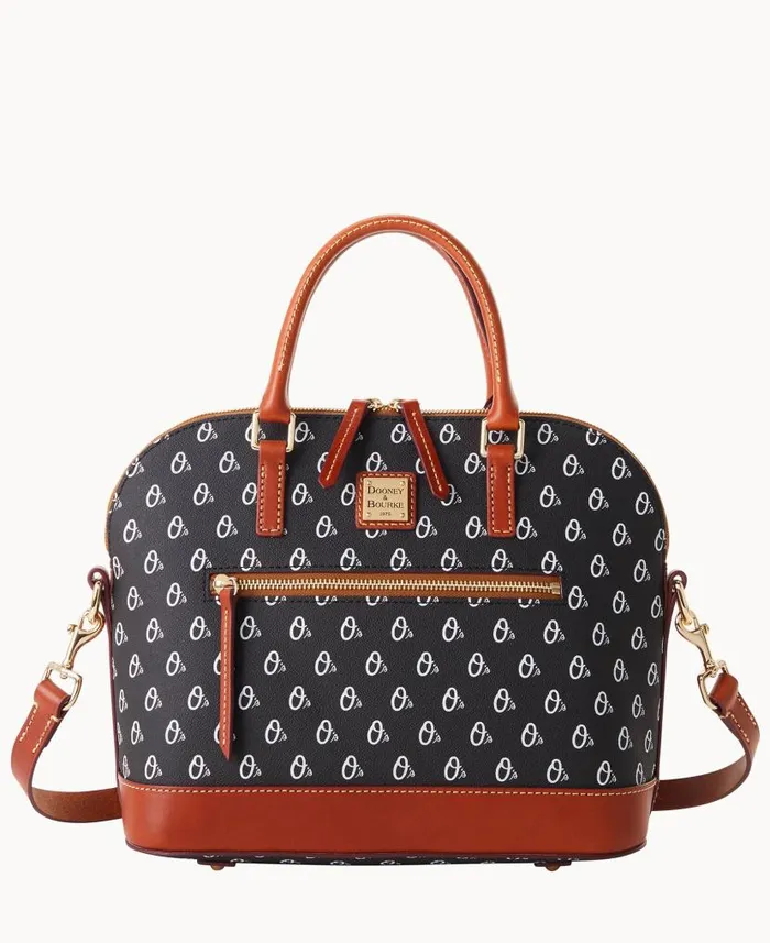 Dooney and Bourke MLB Orioles Domed Zip Satchel Orioles WomenMen Satchels