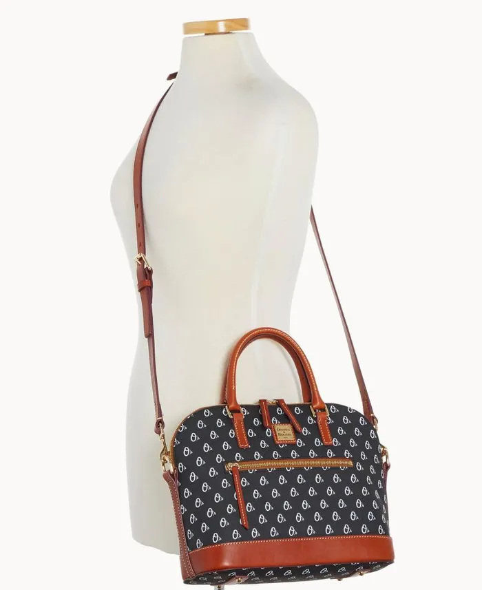 Dooney and Bourke MLB Orioles Domed Zip Satchel Orioles WomenMen Satchels