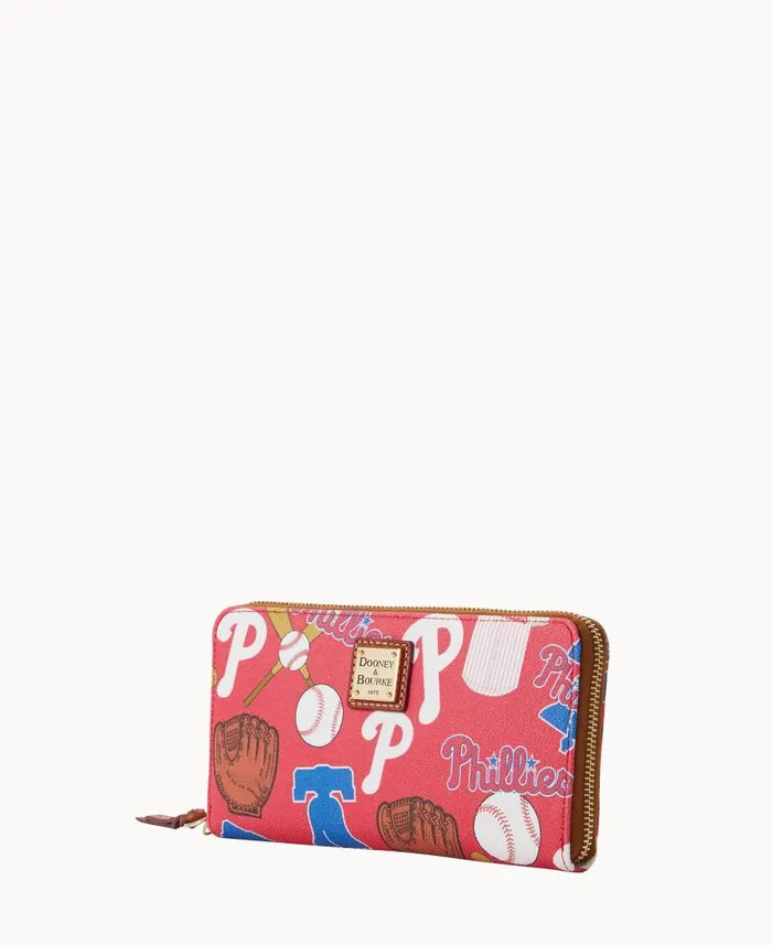 Dooney and Bourke MLB Phillies Large Zip Around Wristlet Phillies WomenMen Wallets Dooney and Bourke MLB Phillies Large Zip Around Wristlet Phillies WomenMen Wallets