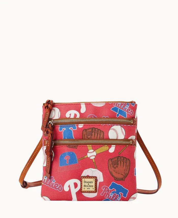 Dooney and Bourke MLB Phillies N S Triple Zip Crossbody Phillies WomenMen Crossbodies Dooney and Bourke MLB Phillies N S Triple Zip Crossbody Phillies WomenMen Crossbodies