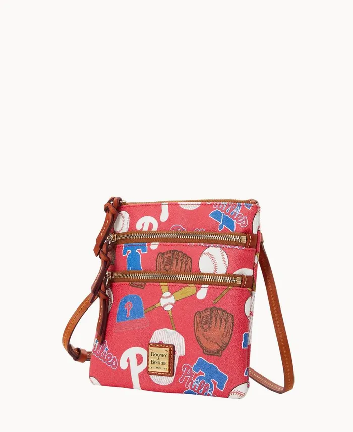 Dooney and Bourke MLB Phillies N S Triple Zip Crossbody Phillies WomenMen Crossbodies Dooney and Bourke MLB Phillies N S Triple Zip Crossbody Phillies WomenMen Crossbodies