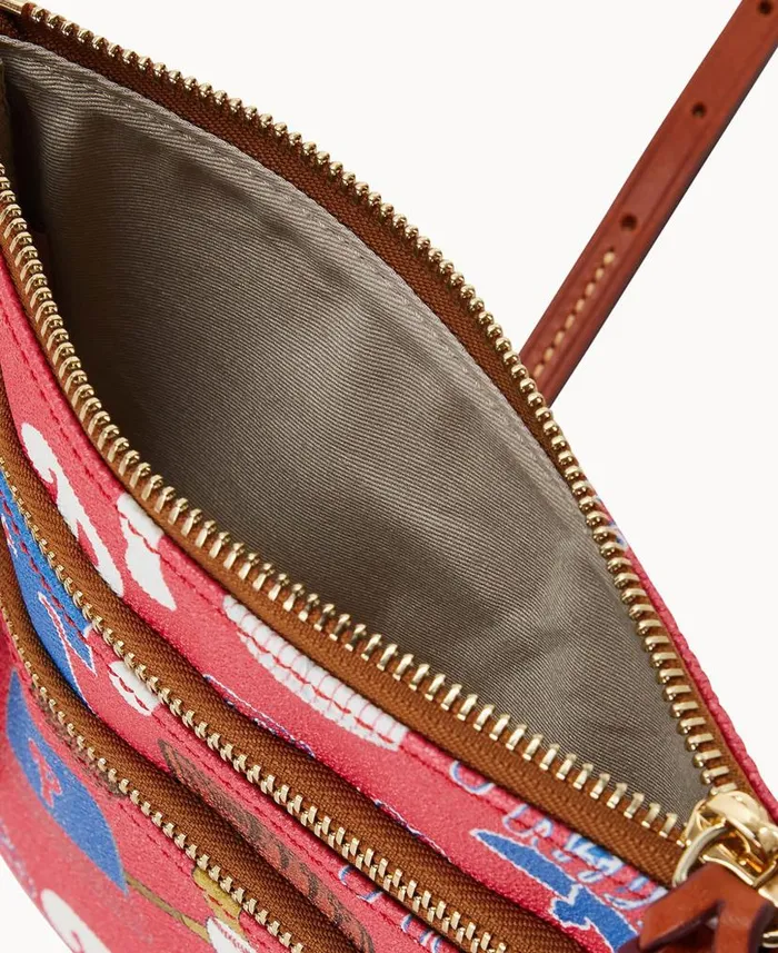 Dooney and Bourke MLB Phillies N S Triple Zip Crossbody Phillies WomenMen Crossbodies Dooney and Bourke MLB Phillies N S Triple Zip Crossbody Phillies WomenMen Crossbodies