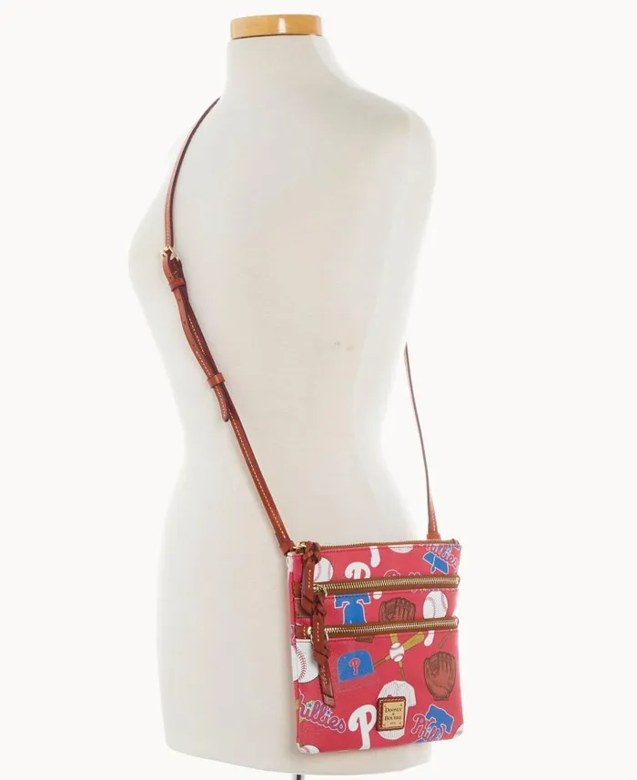 Dooney and Bourke MLB Phillies N S Triple Zip Crossbody Phillies WomenMen Crossbodies Dooney and Bourke MLB Phillies N S Triple Zip Crossbody Phillies WomenMen Crossbodies