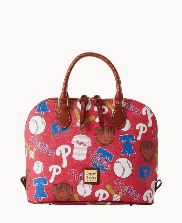 Dooney and Bourke MLB Phillies Zip Zip Satchel Phillies WomenMen Satchels