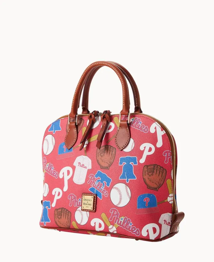 Dooney and Bourke MLB Phillies Zip Zip Satchel Phillies WomenMen Satchels