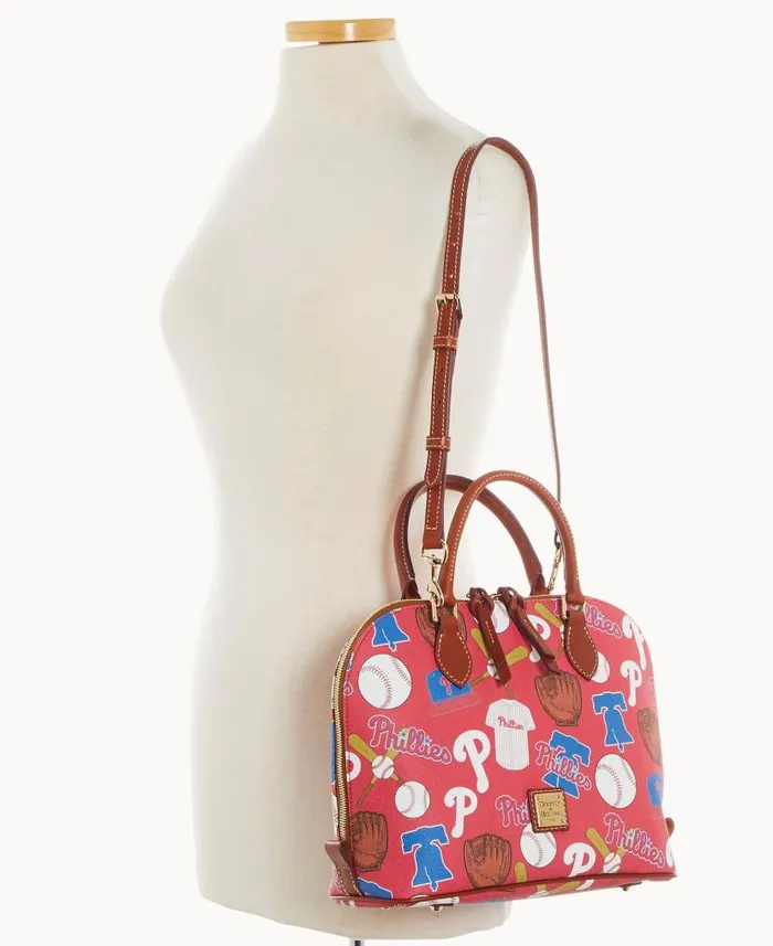 Dooney and Bourke MLB Phillies Zip Zip Satchel Phillies WomenMen Satchels