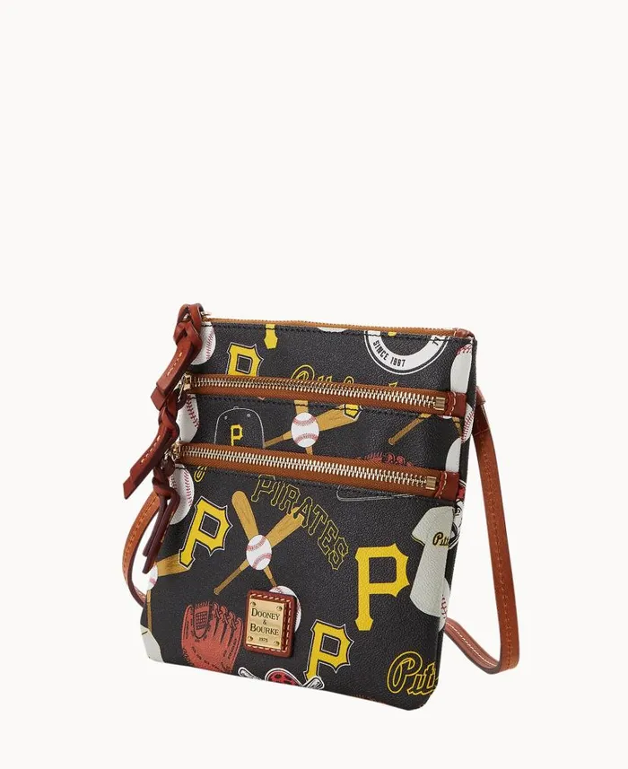 Dooney and Bourke MLB Pirates N S Triple Zip Crossbody Pirates WomenMen Crossbodies Dooney and Bourke MLB Pirates N S Triple Zip Crossbody Pirates WomenMen Crossbodies