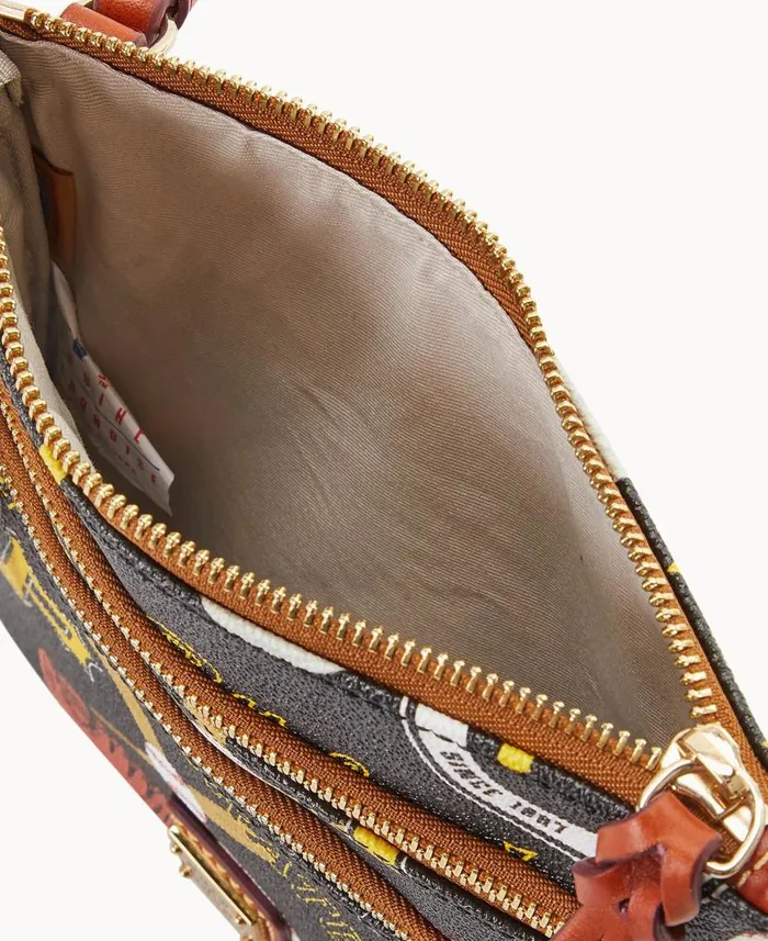 Dooney and Bourke MLB Pirates N S Triple Zip Crossbody Pirates WomenMen Crossbodies Dooney and Bourke MLB Pirates N S Triple Zip Crossbody Pirates WomenMen Crossbodies