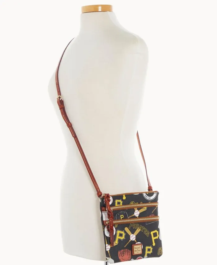 Dooney and Bourke MLB Pirates N S Triple Zip Crossbody Pirates WomenMen Crossbodies Dooney and Bourke MLB Pirates N S Triple Zip Crossbody Pirates WomenMen Crossbodies