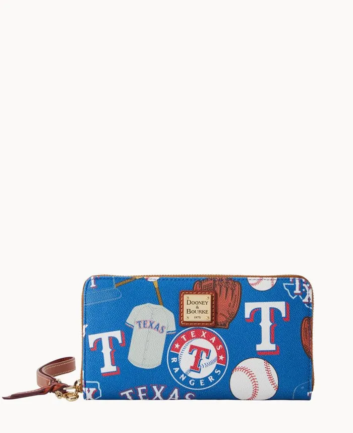 Dooney and Bourke MLB Rangers Large Zip Around Wristlet Rangers WomenMen Wallets Dooney and Bourke MLB Rangers Large Zip Around Wristlet Rangers WomenMen Wallets
