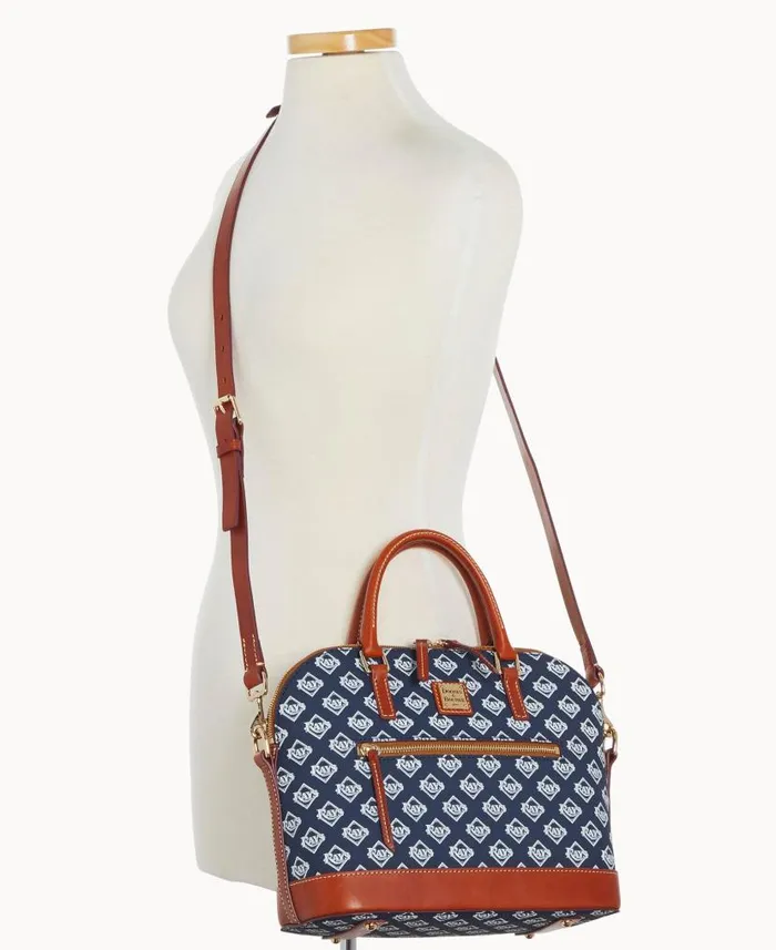 Dooney and Bourke MLB Rays Domed Zip Satchel Rays WomenMen Satchels