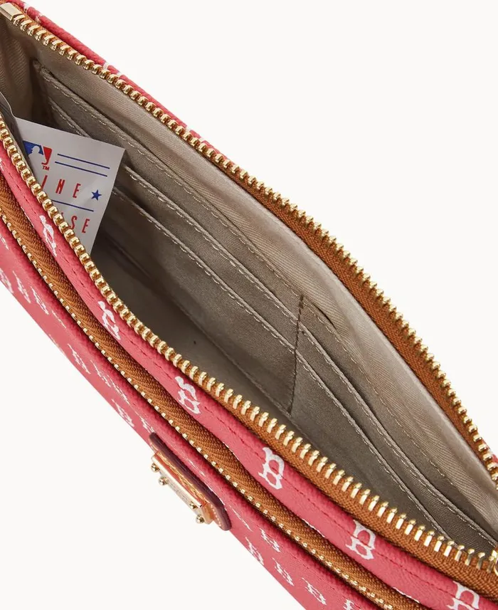 Dooney and Bourke MLB Red Sox Double Zip Wristlet Boston Red Sox WomenMen Wallets Dooney and Bourke MLB Red Sox Double Zip Wristlet Boston Red Sox WomenMen Wallets