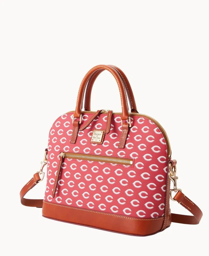 Dooney and Bourke MLB Reds Domed Zip Satchel Reds WomenMen Satchels