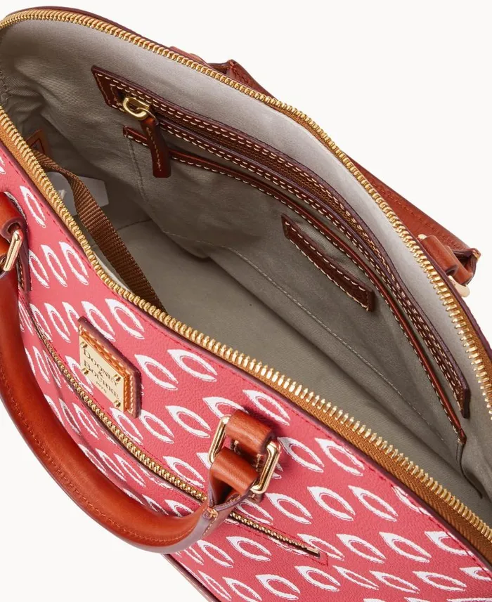 Dooney and Bourke MLB Reds Domed Zip Satchel Reds WomenMen Satchels