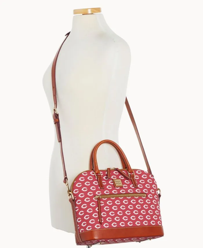 Dooney and Bourke MLB Reds Domed Zip Satchel Reds WomenMen Satchels