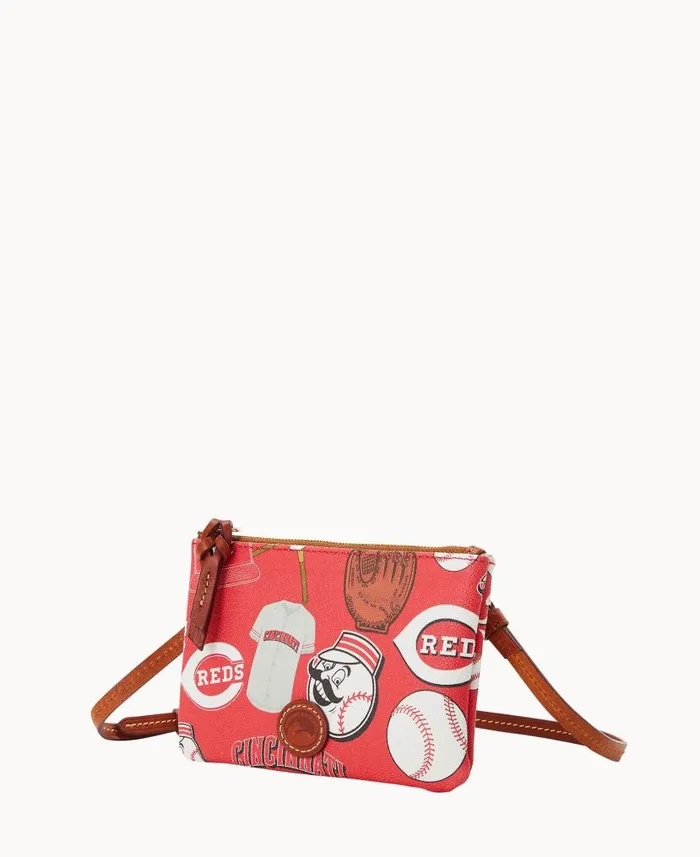 Dooney and Bourke MLB Reds Top Zip Crossbody Reds WomenMen Crossbodies