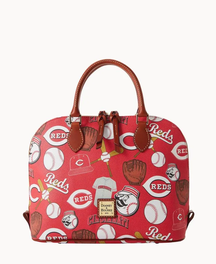 Dooney and Bourke MLB Reds Zip Zip Satchel Reds WomenMen Satchels