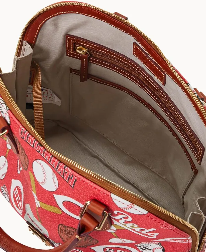 Dooney and Bourke MLB Reds Zip Zip Satchel Reds WomenMen Satchels