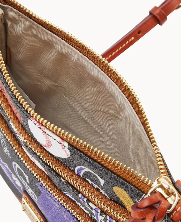 Dooney and Bourke MLB Rockies N S Triple Zip Crossbody Rockies WomenMen Crossbodies Dooney and Bourke MLB Rockies N S Triple Zip Crossbody Rockies WomenMen Crossbodies