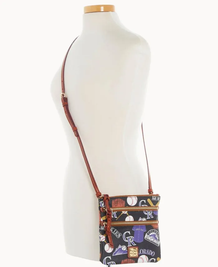 Dooney and Bourke MLB Rockies N S Triple Zip Crossbody Rockies WomenMen Crossbodies Dooney and Bourke MLB Rockies N S Triple Zip Crossbody Rockies WomenMen Crossbodies