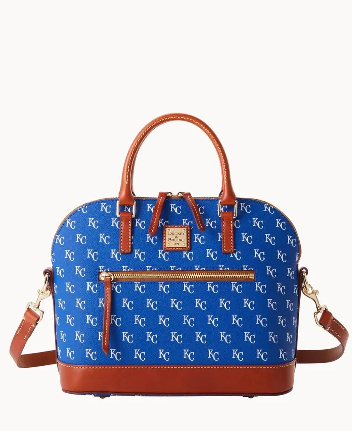 Dooney and Bourke MLB Royals Domed Zip Satchel Royals WomenMen Satchels